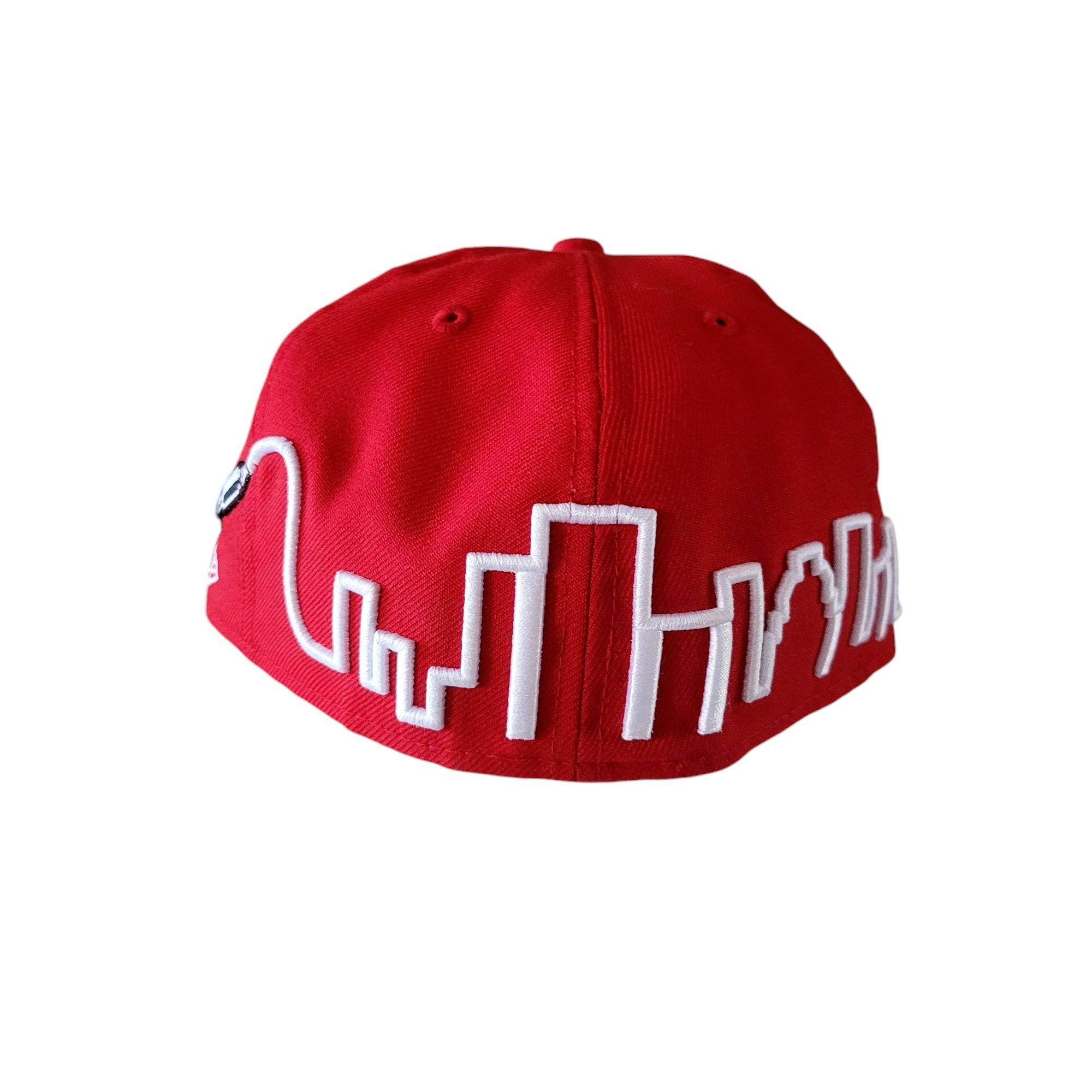 New Era 59FIFTY Red Mic Fitted Hat - Size 7 1/4 Wool - USASTARFASHION