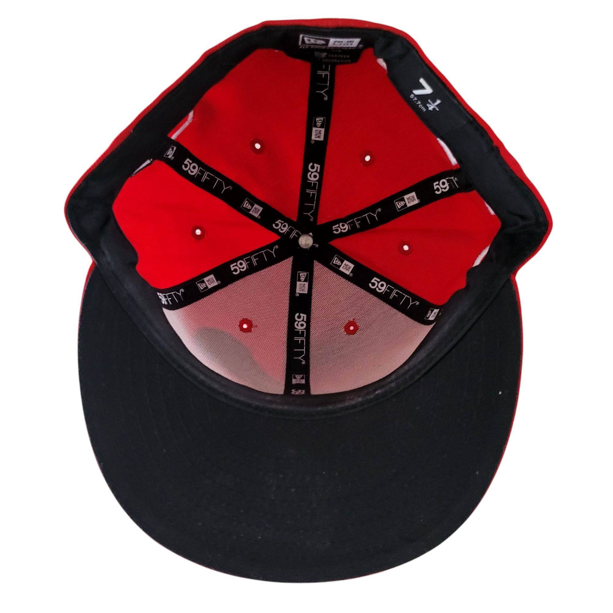 New Era 59FIFTY Red Mic Fitted Hat - Size 7 1/4 Wool - USASTARFASHION