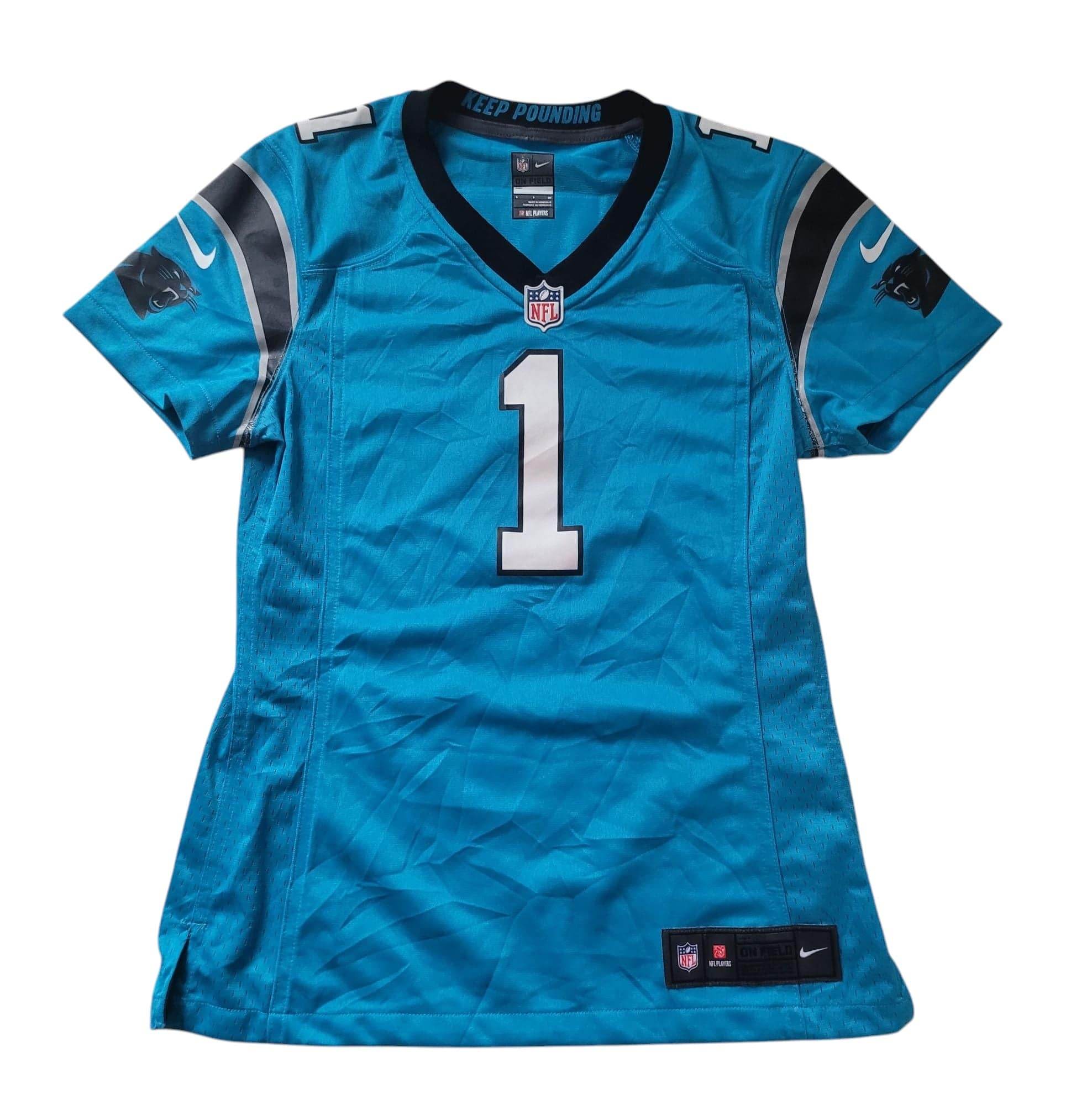 Nike Carolina Panthers Cam Newton 1 On - Field Jersey - Women's Small (Unisex Fit) - USASTARFASHION