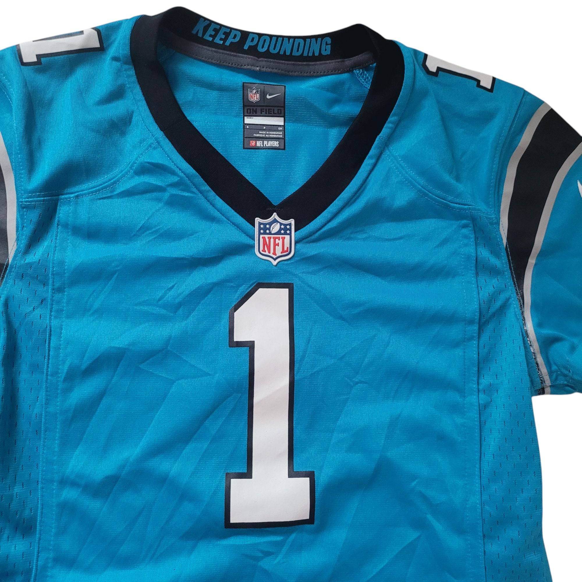 Nike Carolina Panthers Cam Newton 1 On - Field Jersey - Women's Small (Unisex Fit) - USASTARFASHION