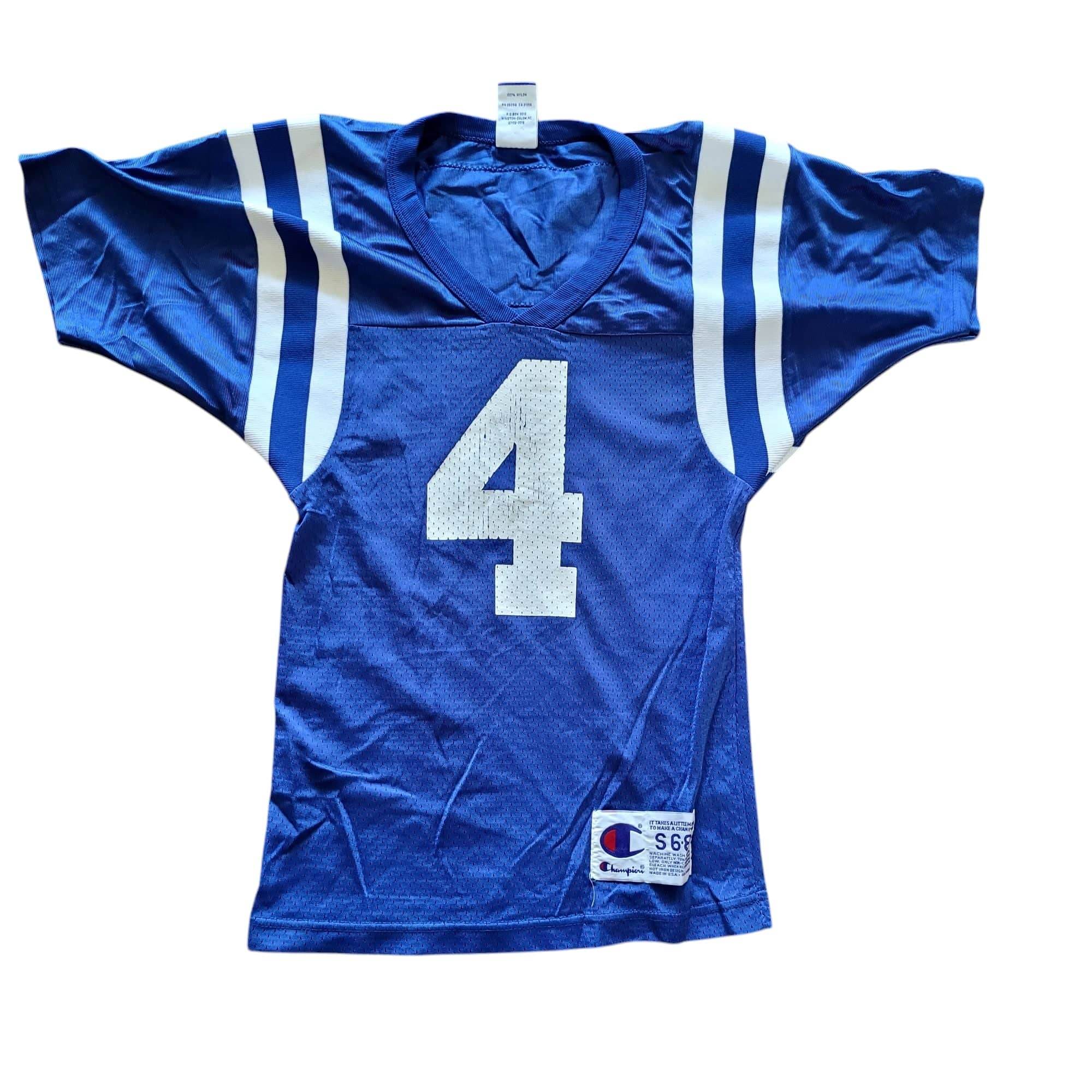 Rare Vintage Champion Jim Harbaugh Indianapolis Colts 4 Jersey - Youth S (6 - 8) - USASTARFASHION