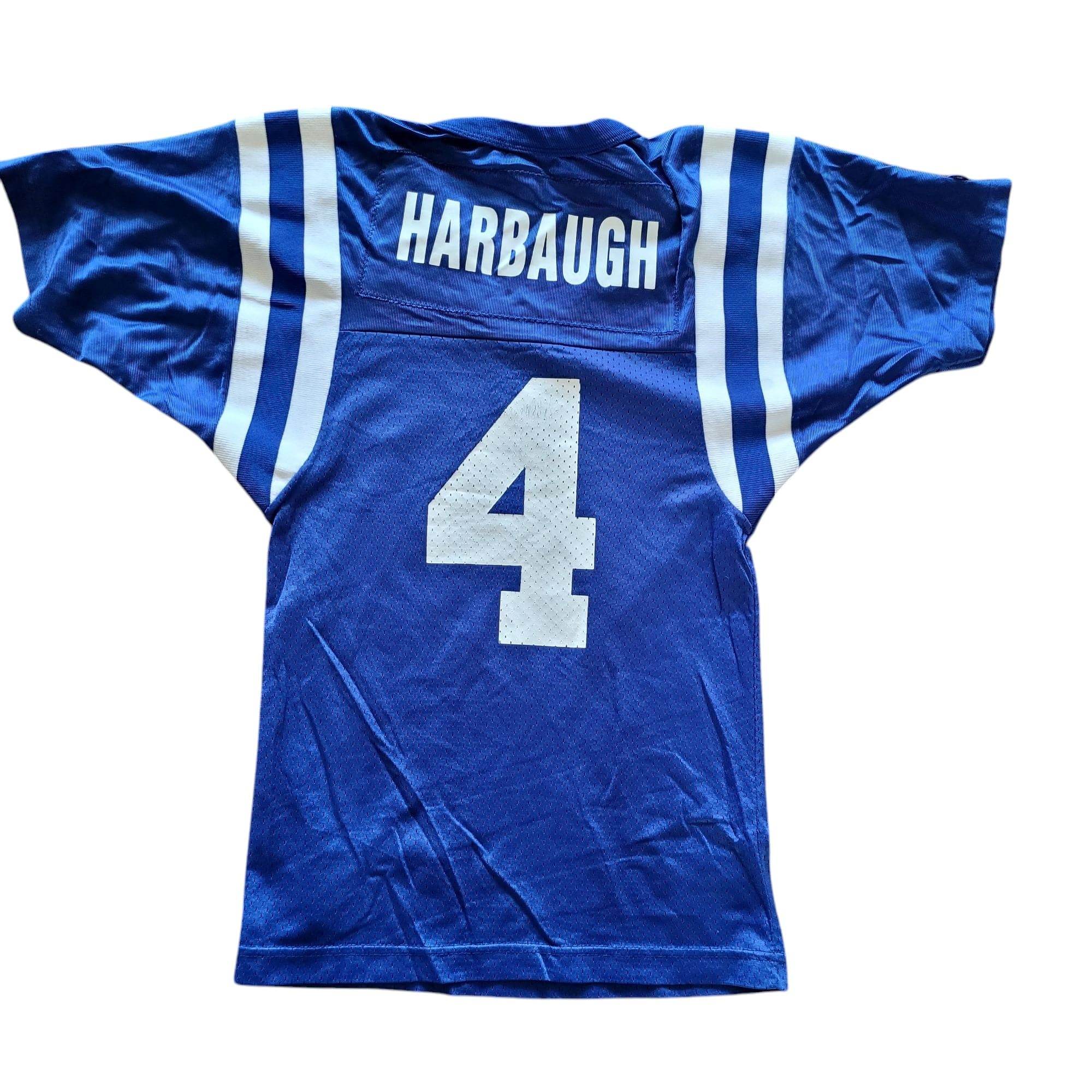 Rare Vintage Champion Jim Harbaugh Indianapolis Colts 4 Jersey - Youth S (6 - 8) - USASTARFASHION