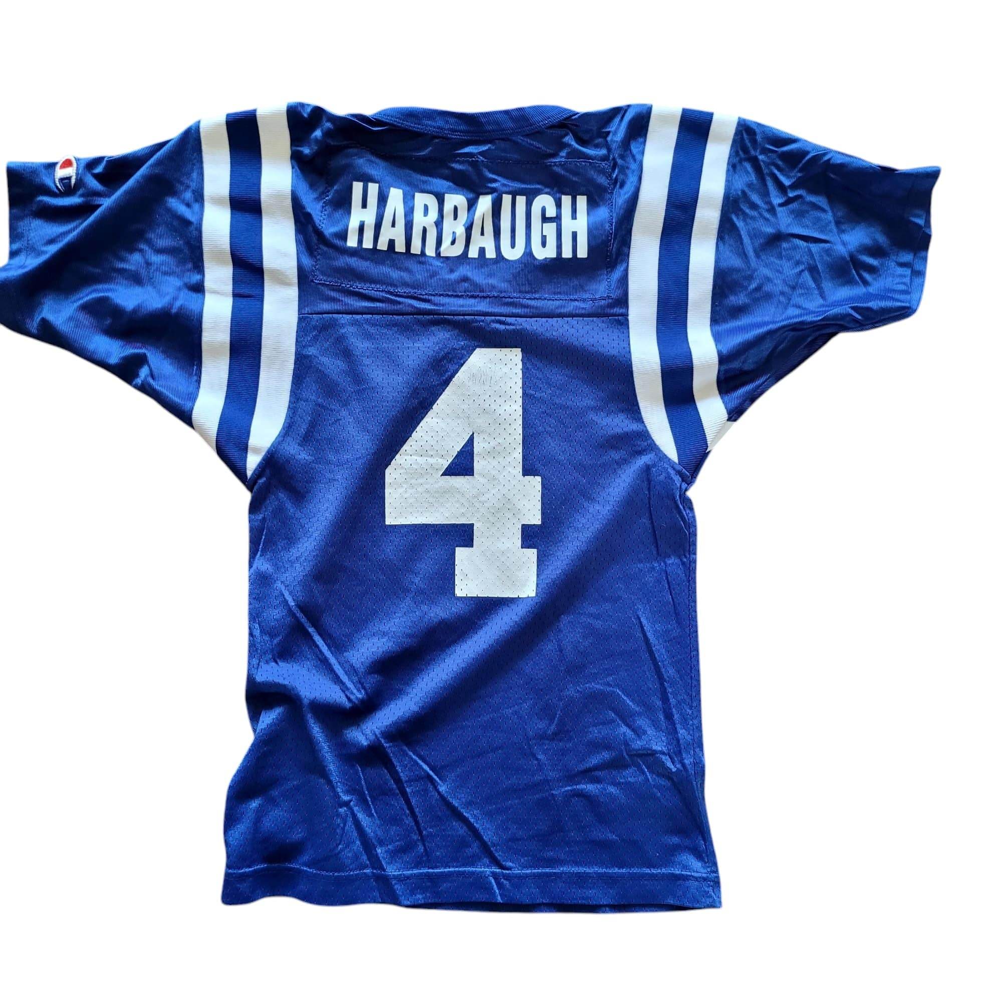 Rare Vintage Champion Jim Harbaugh Indianapolis Colts 4 Jersey - Youth S (6 - 8) - USASTARFASHION