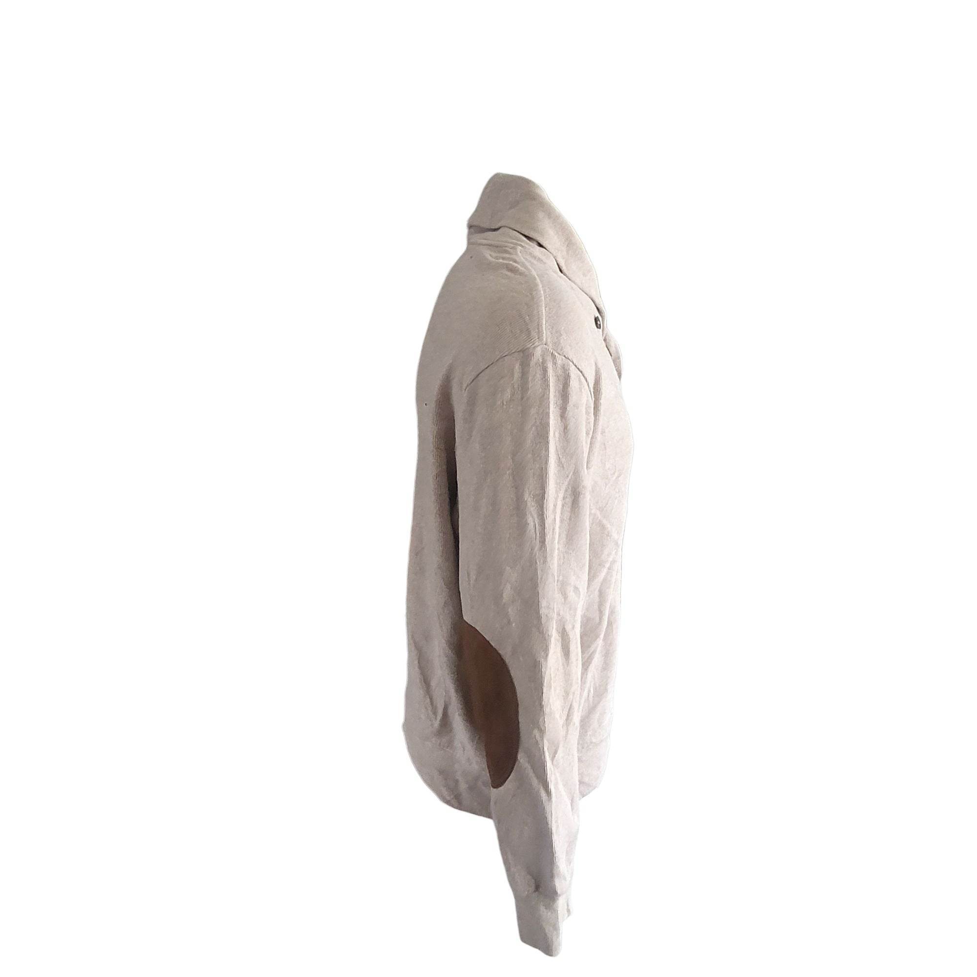 Polo Ralph Lauren Shawl Collar Sweatshirt – Beige, Size M - USASTARFASHION