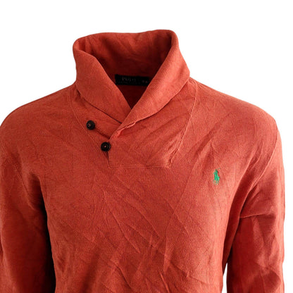 Vintage Polo Ralph Lauren Shawl Sweatshirt – Orange, M - USASTARFASHION