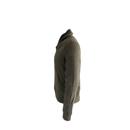 Vintage Polo Ralph Lauren Shawl Sweatshirt – Olive, Size M - USASTARFASHION