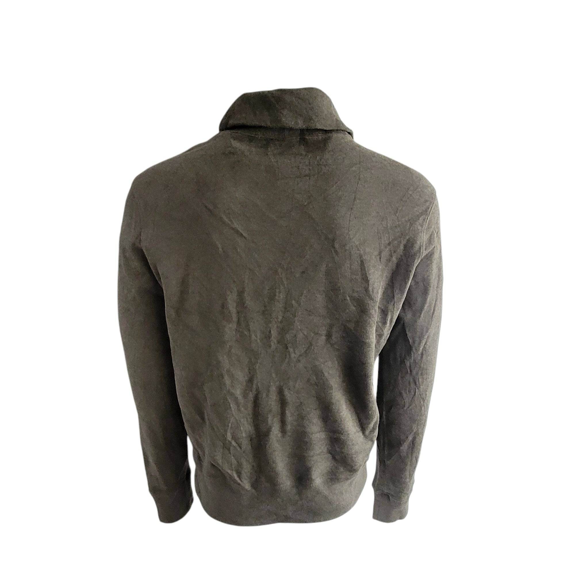 Vintage Polo Ralph Lauren Shawl Sweatshirt – Olive, Size M - USASTARFASHION
