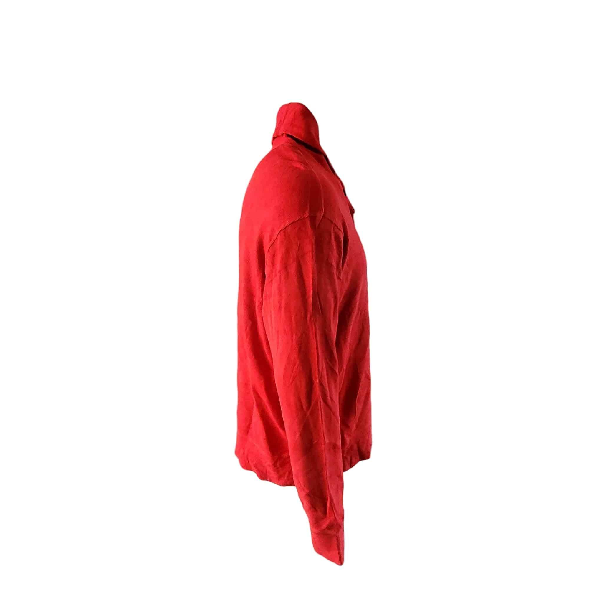 Vintage Polo Ralph Lauren Shawl Sweatshirt – Red, Size L - USASTARFASHION