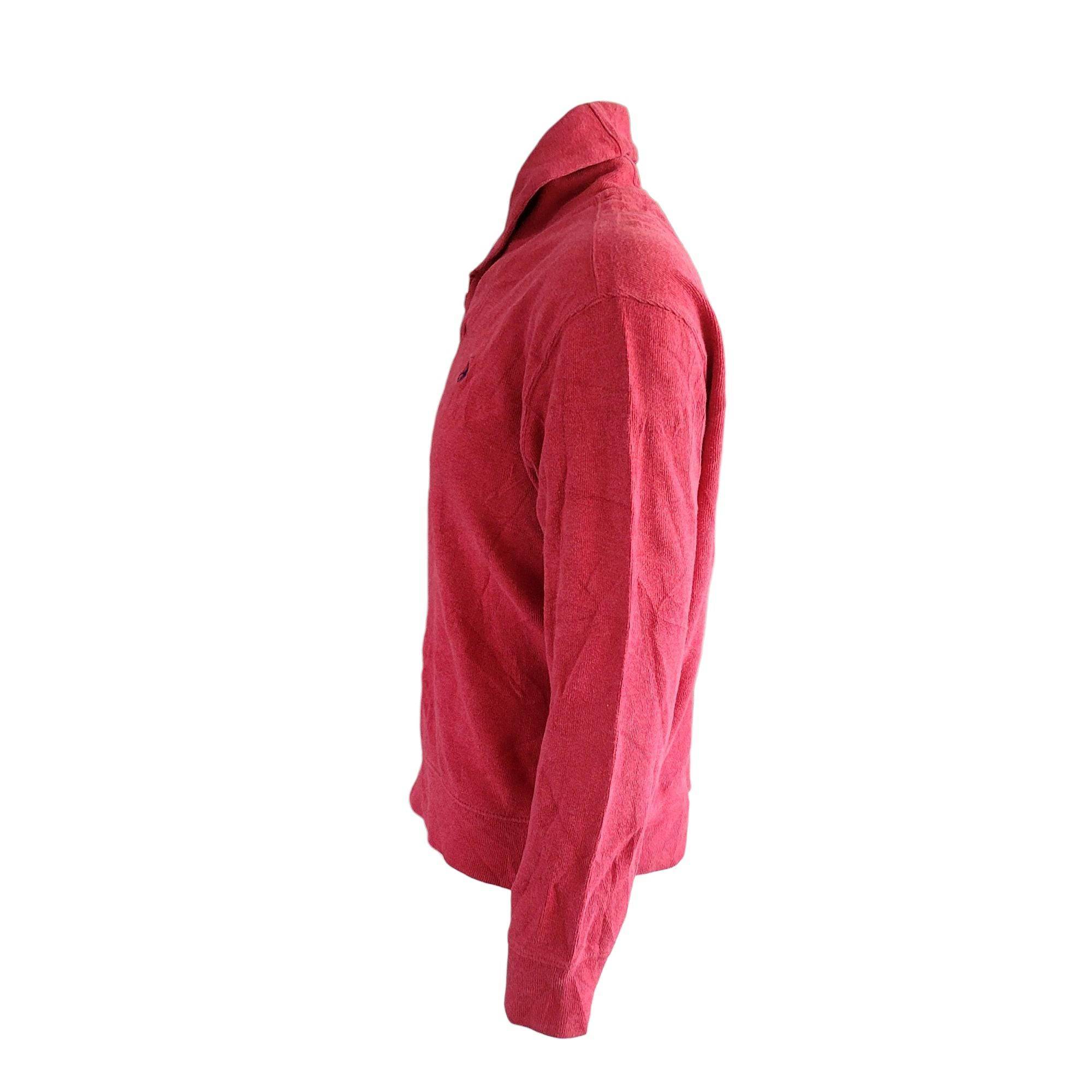 Vintage Polo Ralph Lauren Shawl Sweatshirt – Red, L/G - USASTARFASHION