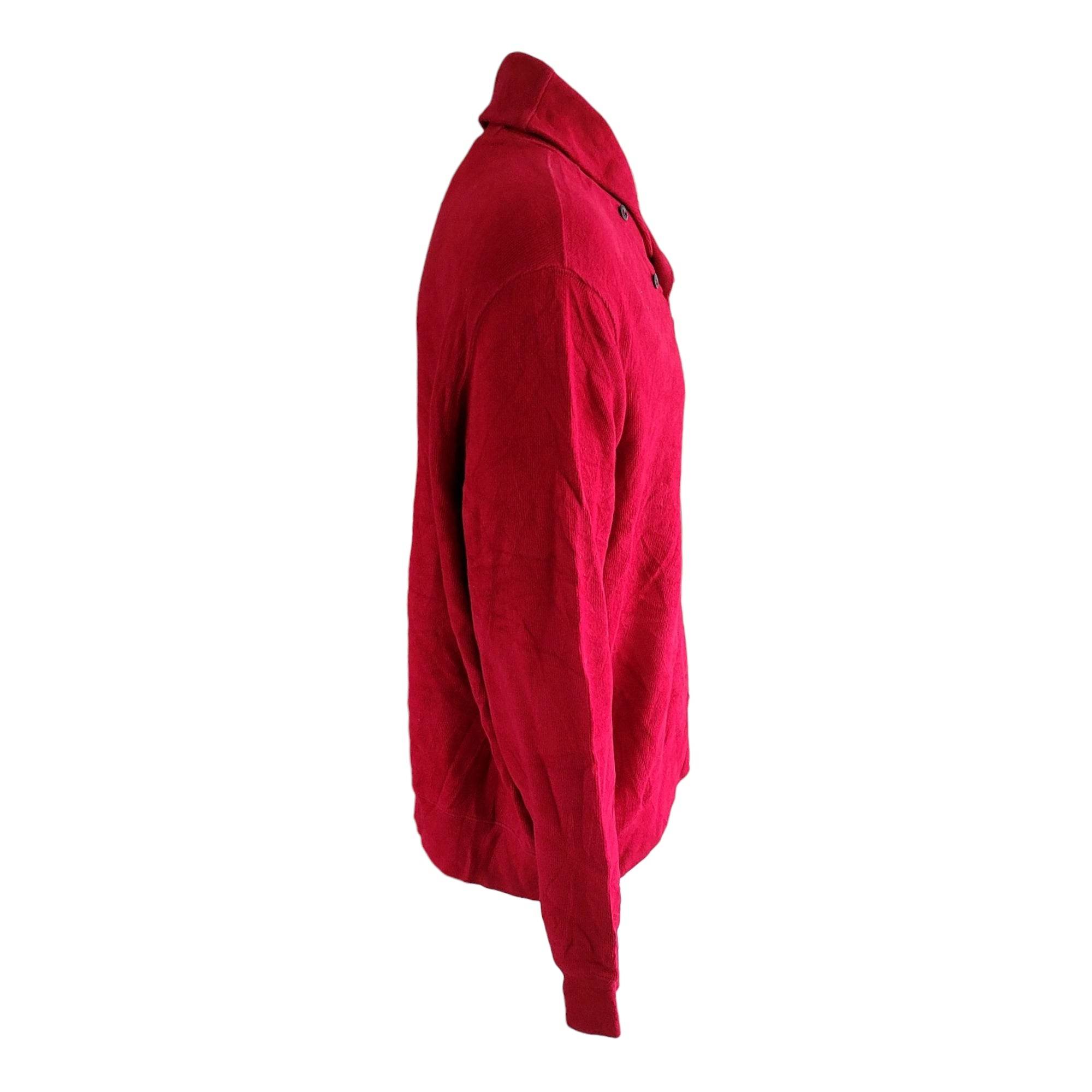Vintage Polo Ralph Lauren Shawl Sweatshirt – Red, XXL - USASTARFASHION