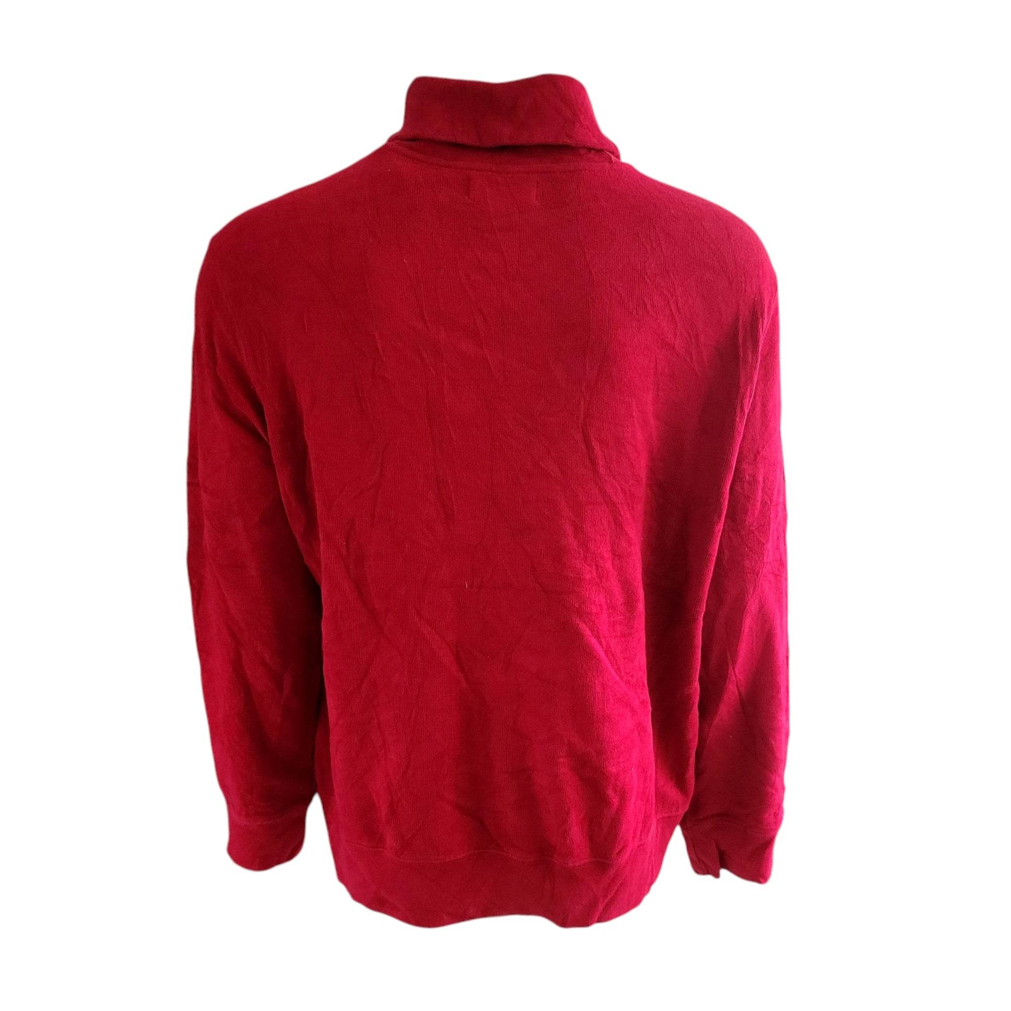 Vintage Polo Ralph Lauren Shawl Sweatshirt – Red, XXL - USASTARFASHION