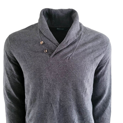 Vintage Polo Ralph Lauren Shawl Sweatshirt – Grey, Size L - USASTARFASHION