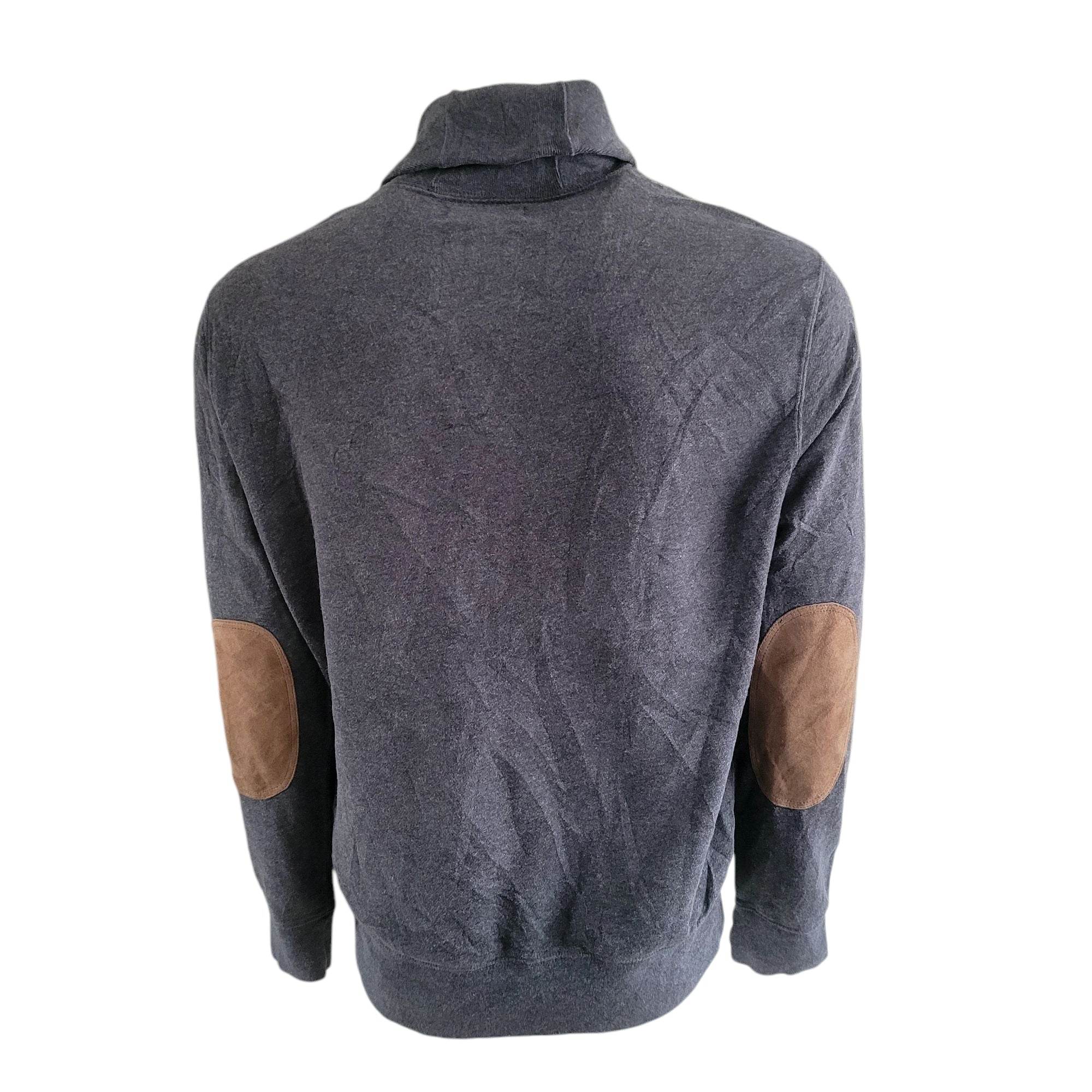 Vintage Polo Ralph Lauren Shawl Sweatshirt – Grey, Size L - USASTARFASHION