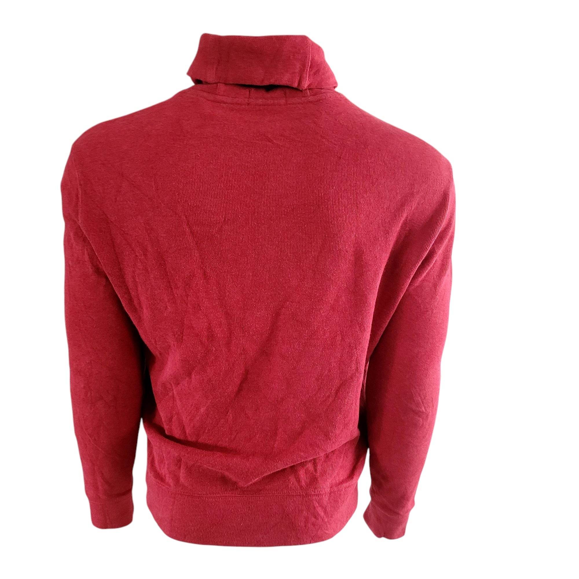 Vintage Polo Ralph Lauren Shawl Collar Sweatshirt – Red, Size S - USASTARFASHION