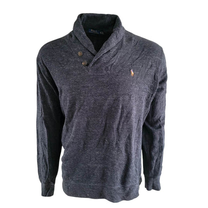 Vintage Polo Ralph Lauren Estate Rib Sweatshirt – Grey, Size S - USASTARFASHION