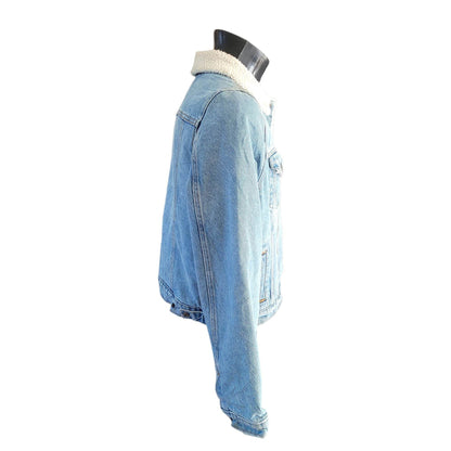Vintage Levi’s Sherpa - Lined Denim Jacket – Youth Size M - USASTARFASHION