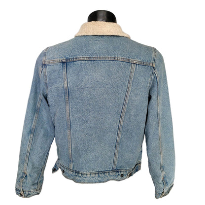 Vintage Levi’s Sherpa - Lined Denim Jacket – Youth Size M - USASTARFASHION
