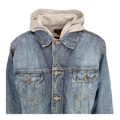 Vintage Lee Sherpa Denim Jacket w/ Hoodie Insert – Size XXL - USASTARFASHION