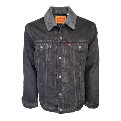 Levi’s Black Sherpa Trucker Jacket - Size XL - USASTARFASHION