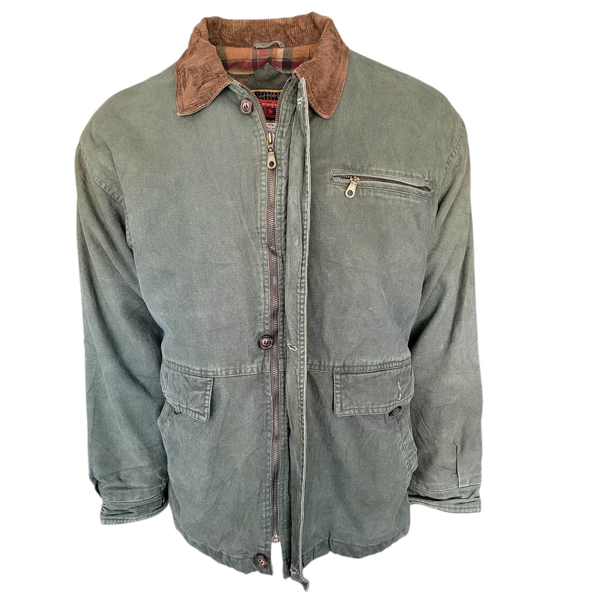 Vintage Wrangler Hero Green Field Jacket – Size M - USASTARFASHION