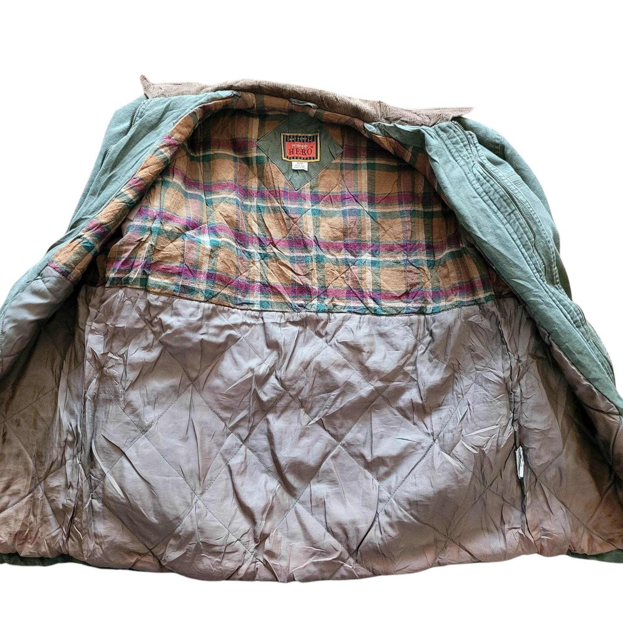 Vintage Wrangler Hero Green Field Jacket – Size M - USASTARFASHION