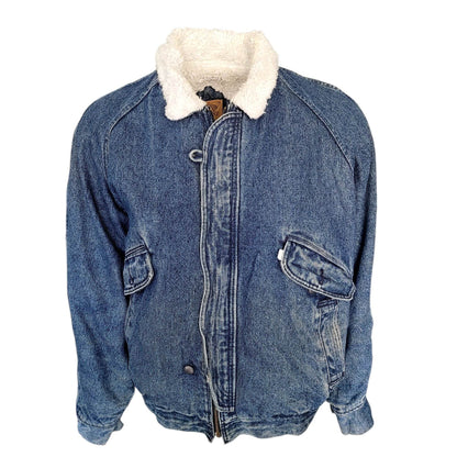 Vintage Levi’s Sherpa - Lined Bomber Jacket – Size L - USASTARFASHION