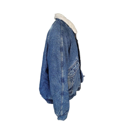 Vintage Levi’s Sherpa - Lined Bomber Jacket – Size L - USASTARFASHION