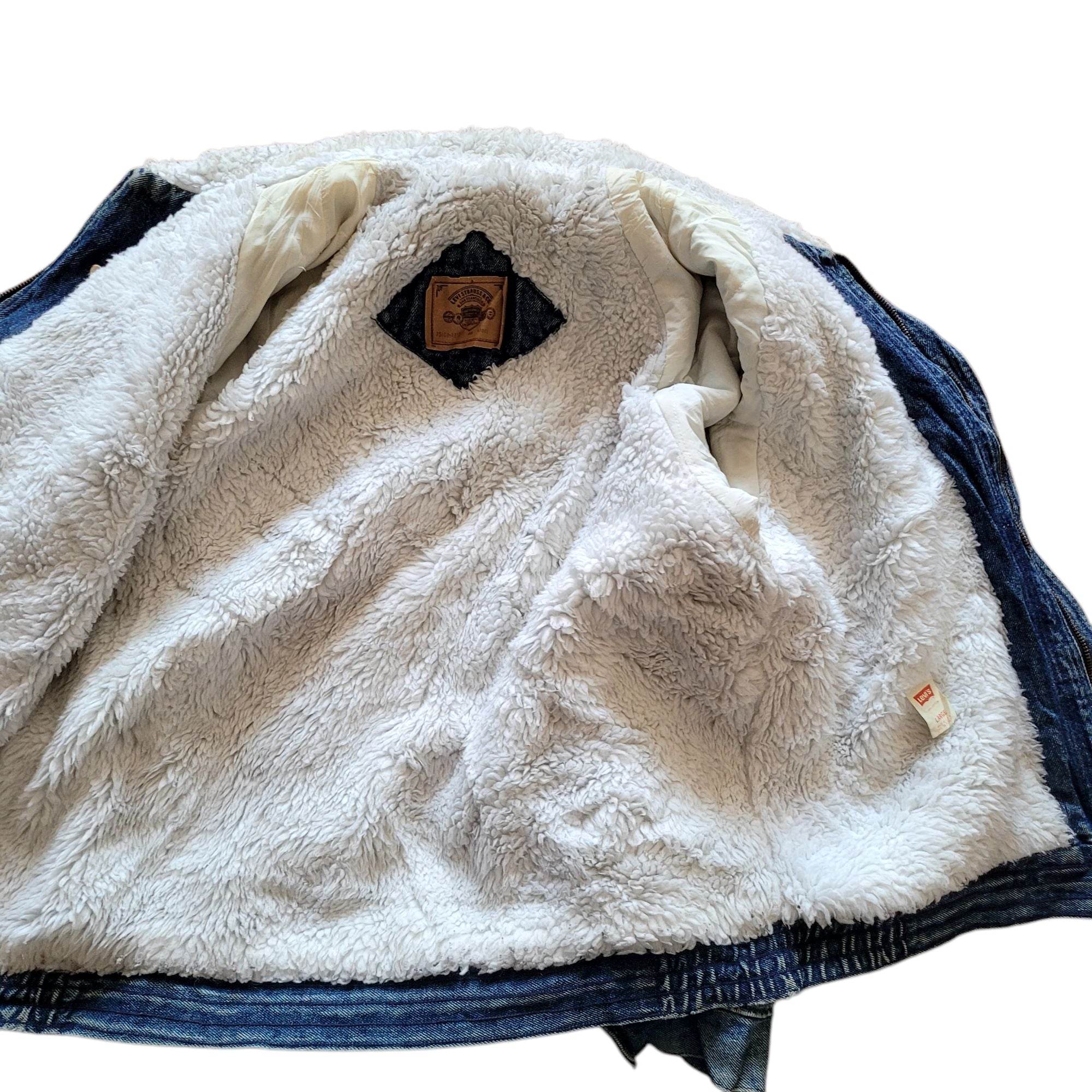 Vintage Levi’s Sherpa - Lined Bomber Jacket – Size L - USASTARFASHION