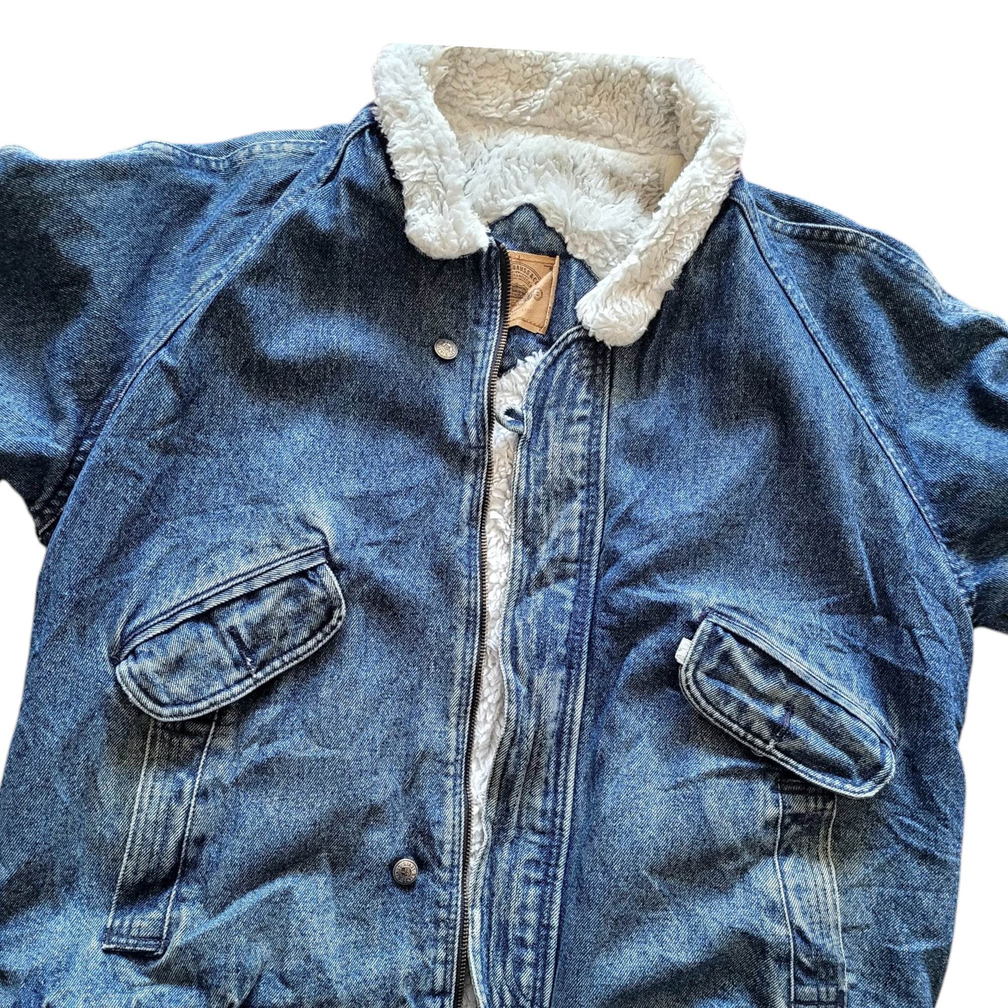 Vintage Levi’s Sherpa - Lined Bomber Jacket – Size L - USASTARFASHION