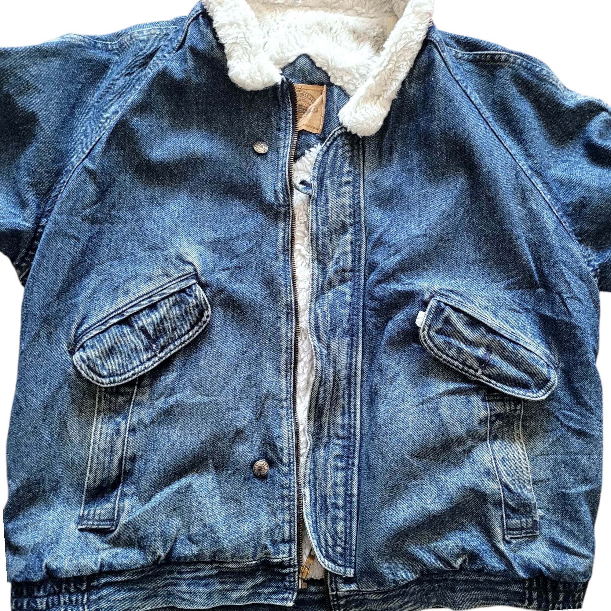Vintage Levi’s Sherpa - Lined Bomber Jacket – Size L - USASTARFASHION