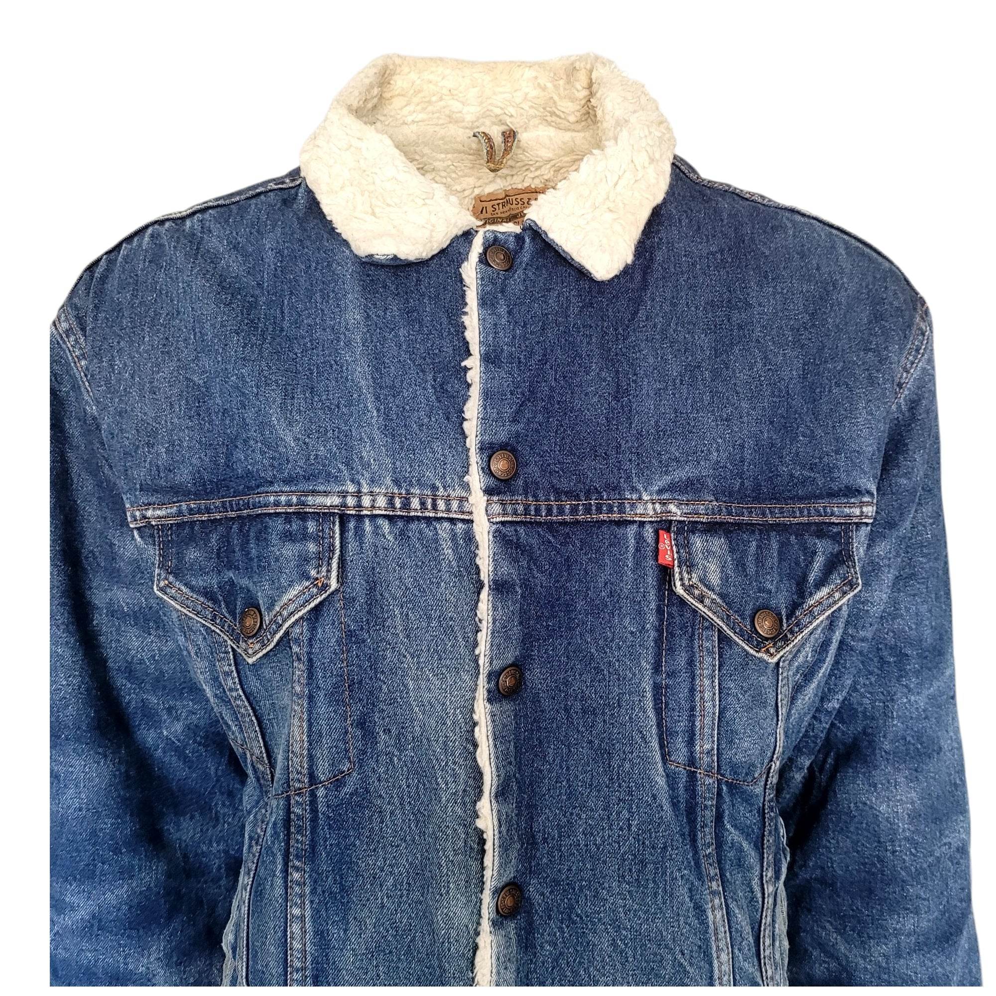Vintage Levi’s 70500 Sherpa - Lined Trucker Jacket – Size XL - USASTARFASHION