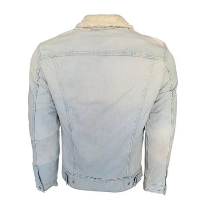 Vintage Levi’s Light Wash Sherpa Trucker Jacket – Size S - USASTARFASHION
