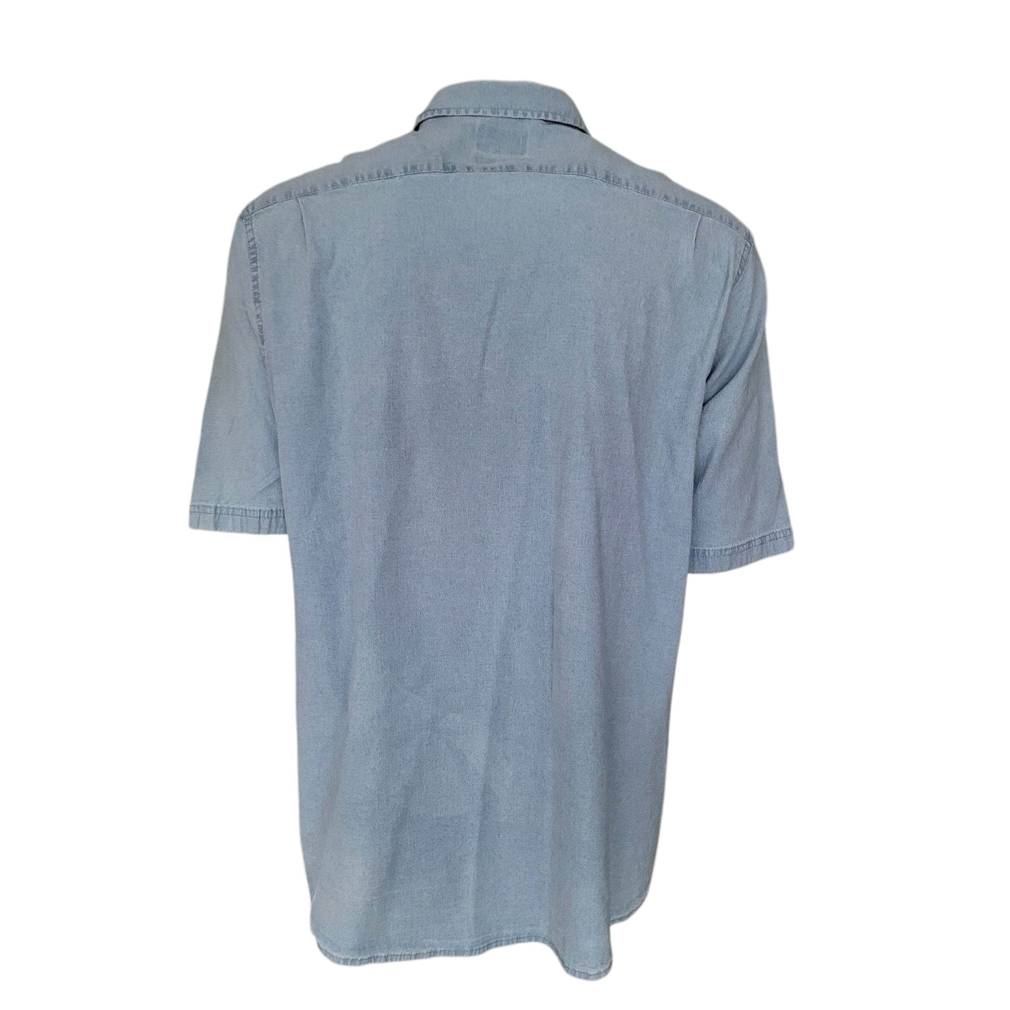 Vintage Wrangler Comfort Flex Denim Shirt Light Blue – 2XT XXL Tall - USASTARFASHION