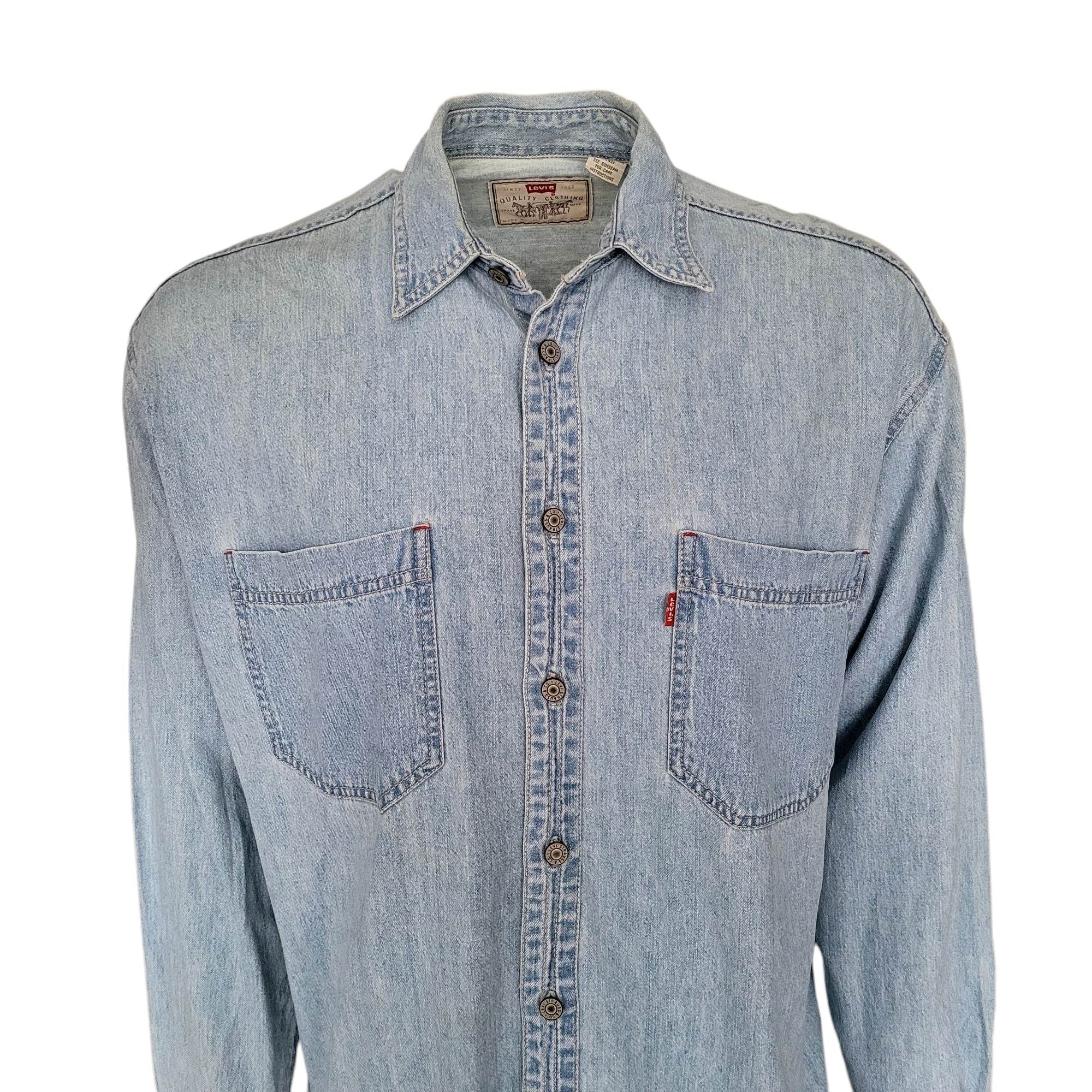 Levi’s White Authentic Western Shirt – Size M - USASTARFASHION