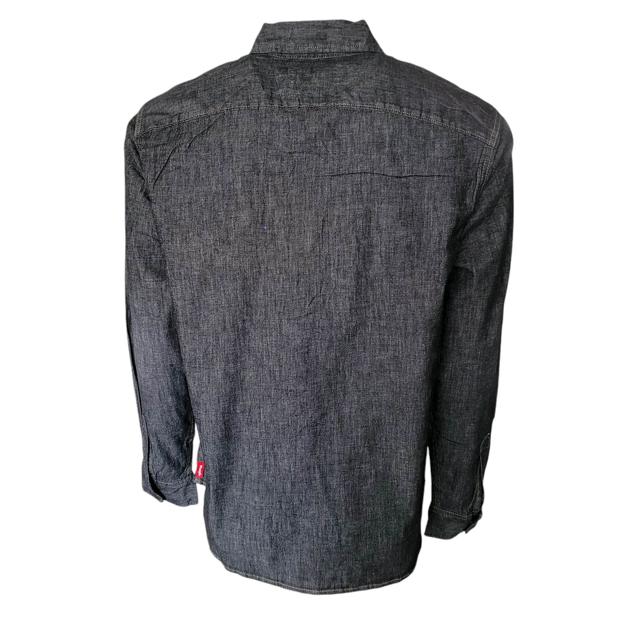 Vintage Wrangler Western Black Denim Shirt – Size L - USASTARFASHION