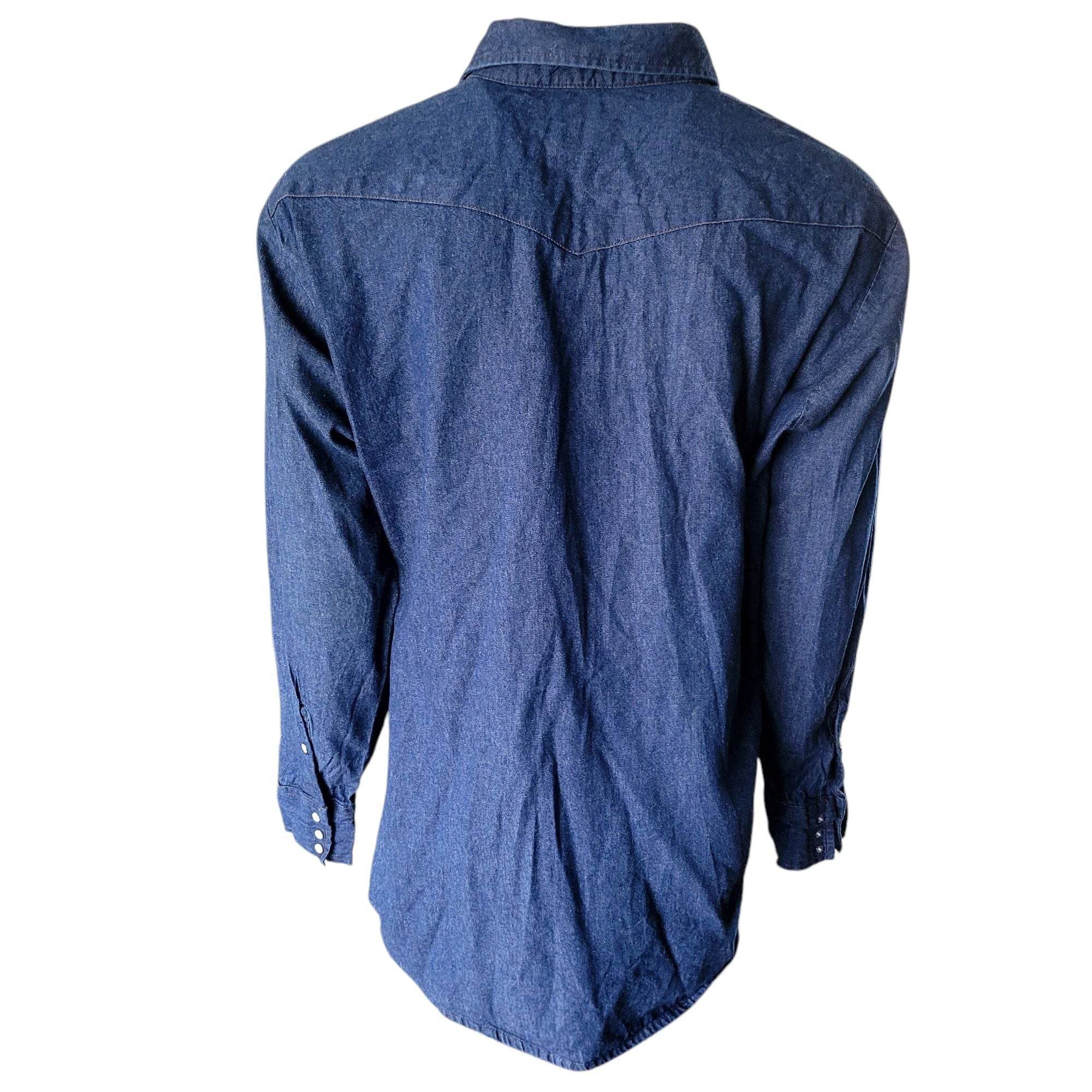 Vintage Saddle King Western Denim Shirt – 18x37 Tall - USASTARFASHION