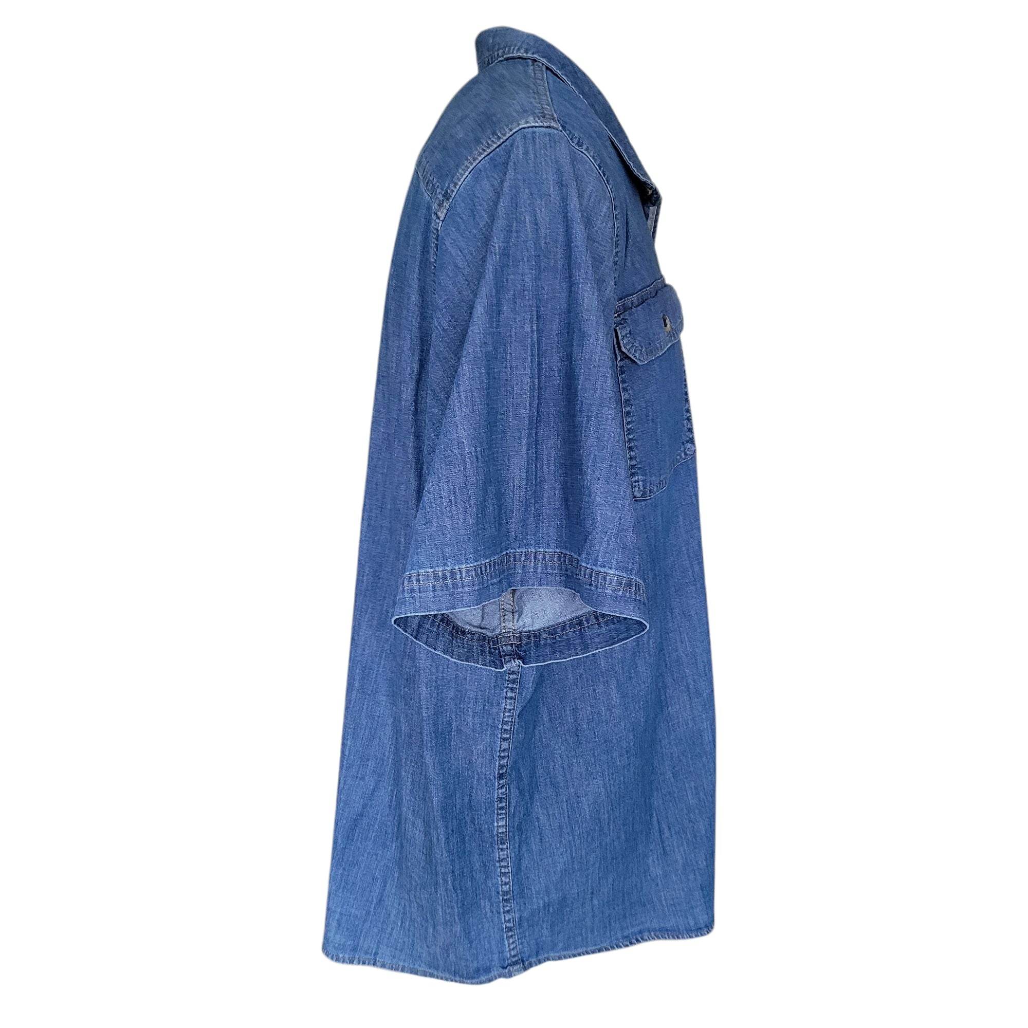 Vintage Wrangler Short Sleeve Denim Shirt – Size 2XL - USASTARFASHION