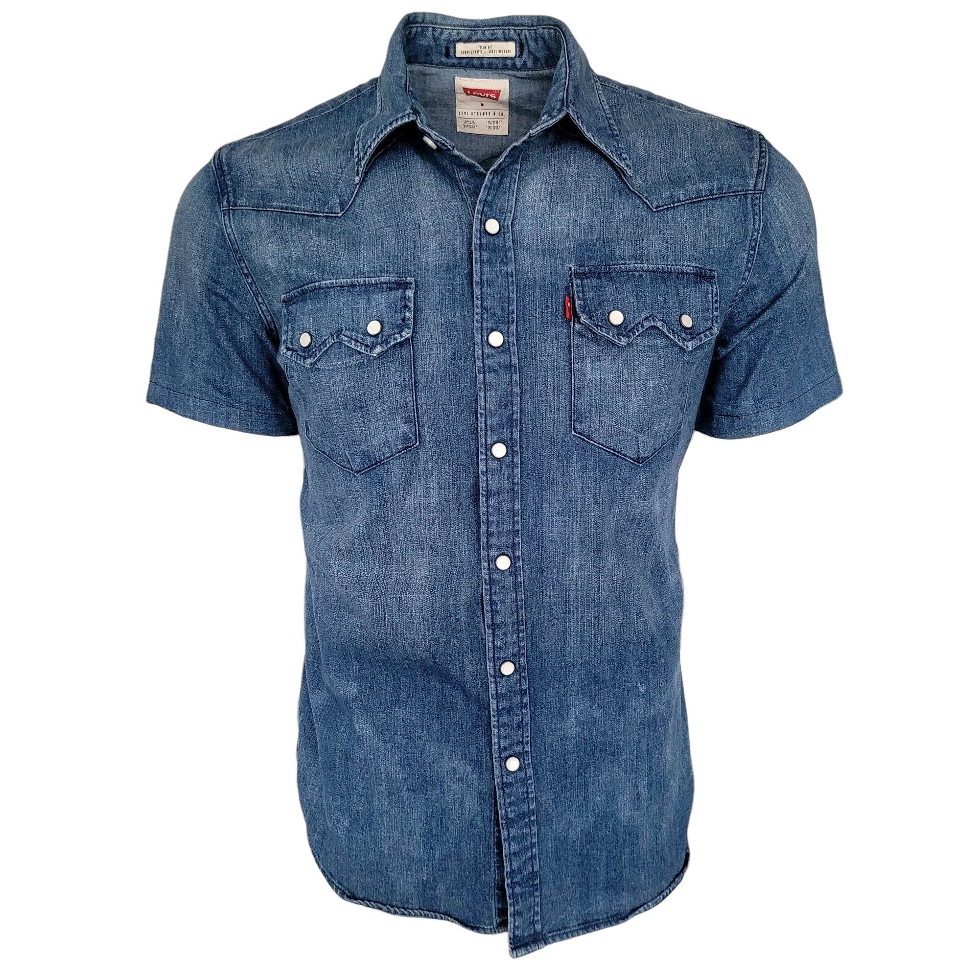 Vintage Levi’s Western Short Sleeve Denim Shirt – Size M - USASTARFASHION