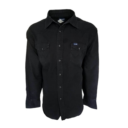 Vintage Wrangler Black Western Denim Shirt – Size 3XL - USASTARFASHION