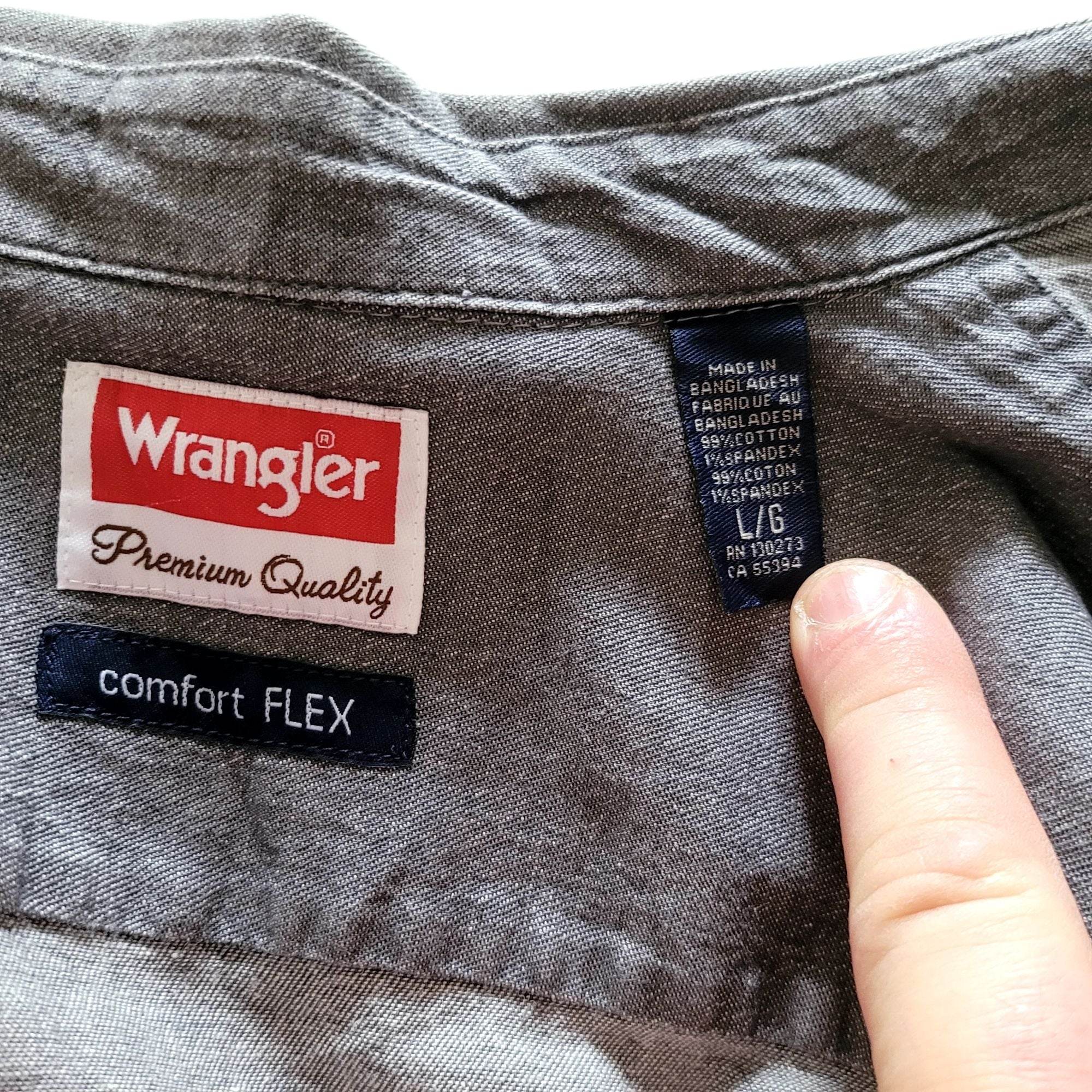 Vintage Wrangler Comfort Flex Shirt – Size L - USASTARFASHION