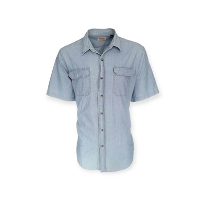 Vintage Wrangler Authentics Short Sleeve Denim Shirt – XL - USASTARFASHION