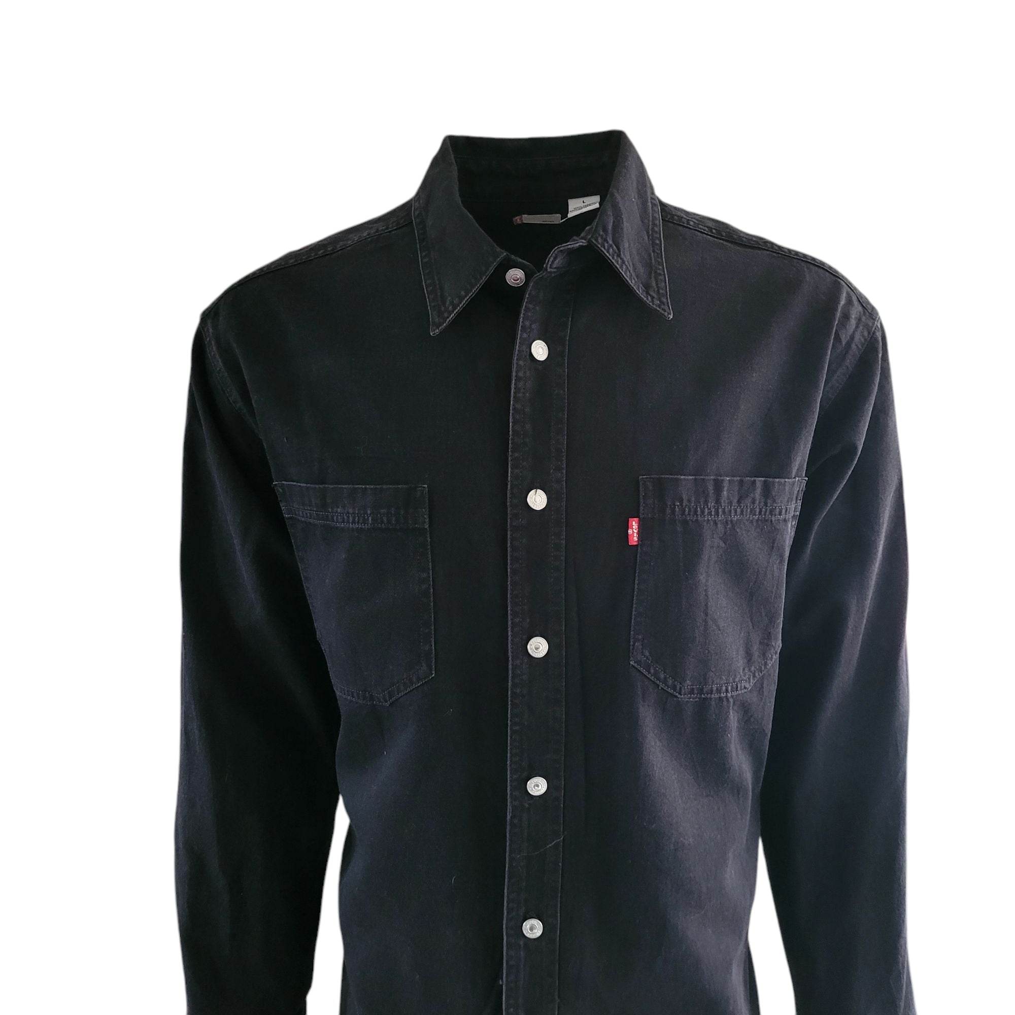Levi's Black Long Sleeve Button - Up Shirt – Size L - USASTARFASHION