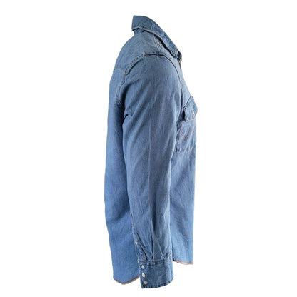 Vintage Wrangler Western Denim Shirt – Size M, Long Sleeve - USASTARFASHION