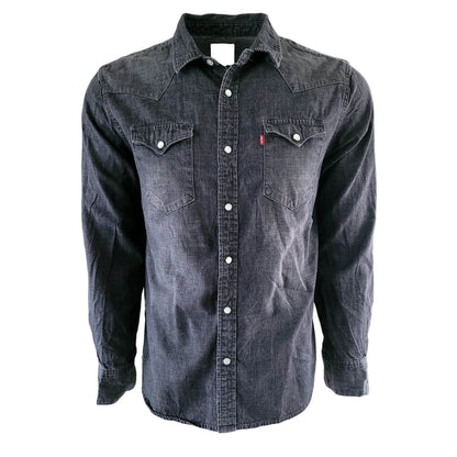 Vintage Levi’s Western Denim Shirt – Black, Size M - USASTARFASHION