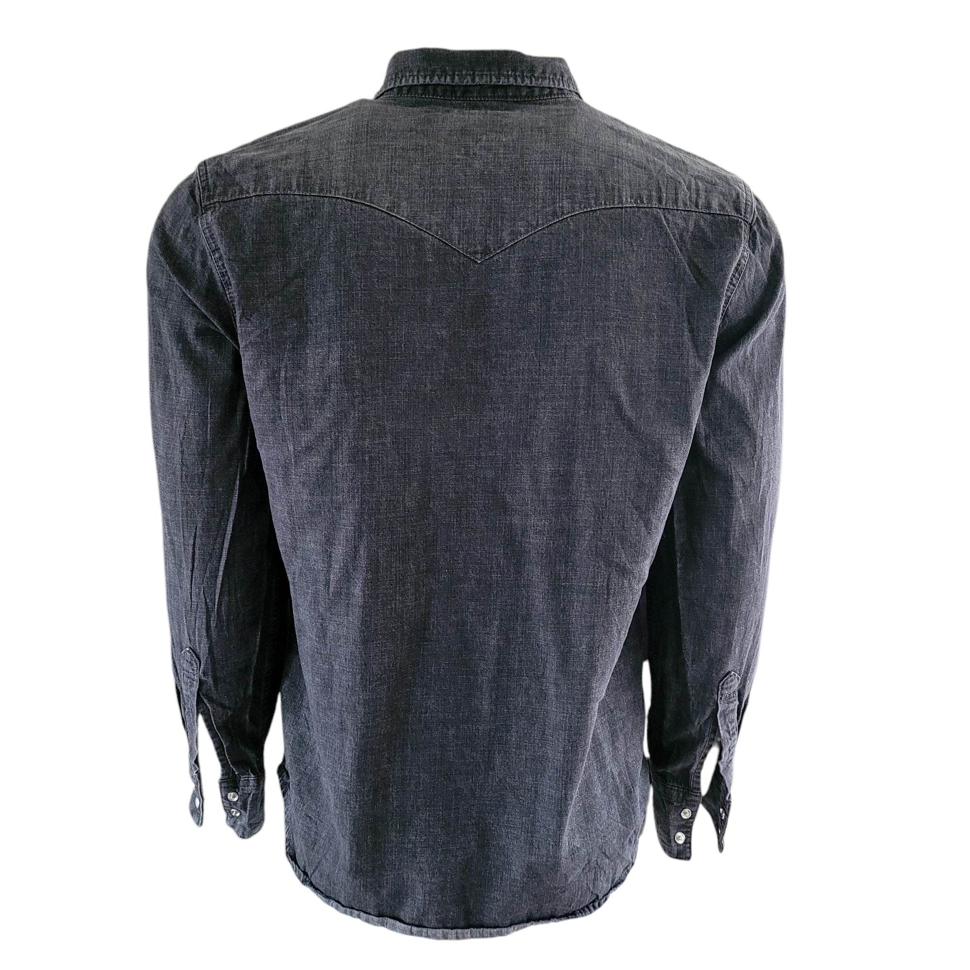 Vintage Levi’s Western Denim Shirt – Black, Size M - USASTARFASHION