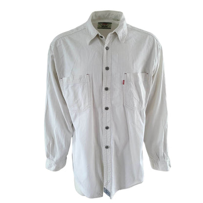 Vintage Levi’s White Long Sleeve Shirt – Size XL - USASTARFASHION