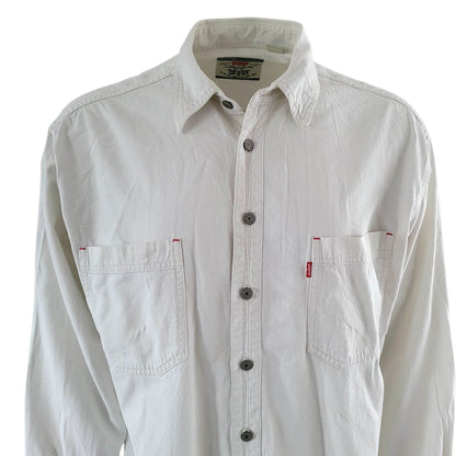 Vintage Levi’s White Long Sleeve Shirt – Size XL - USASTARFASHION