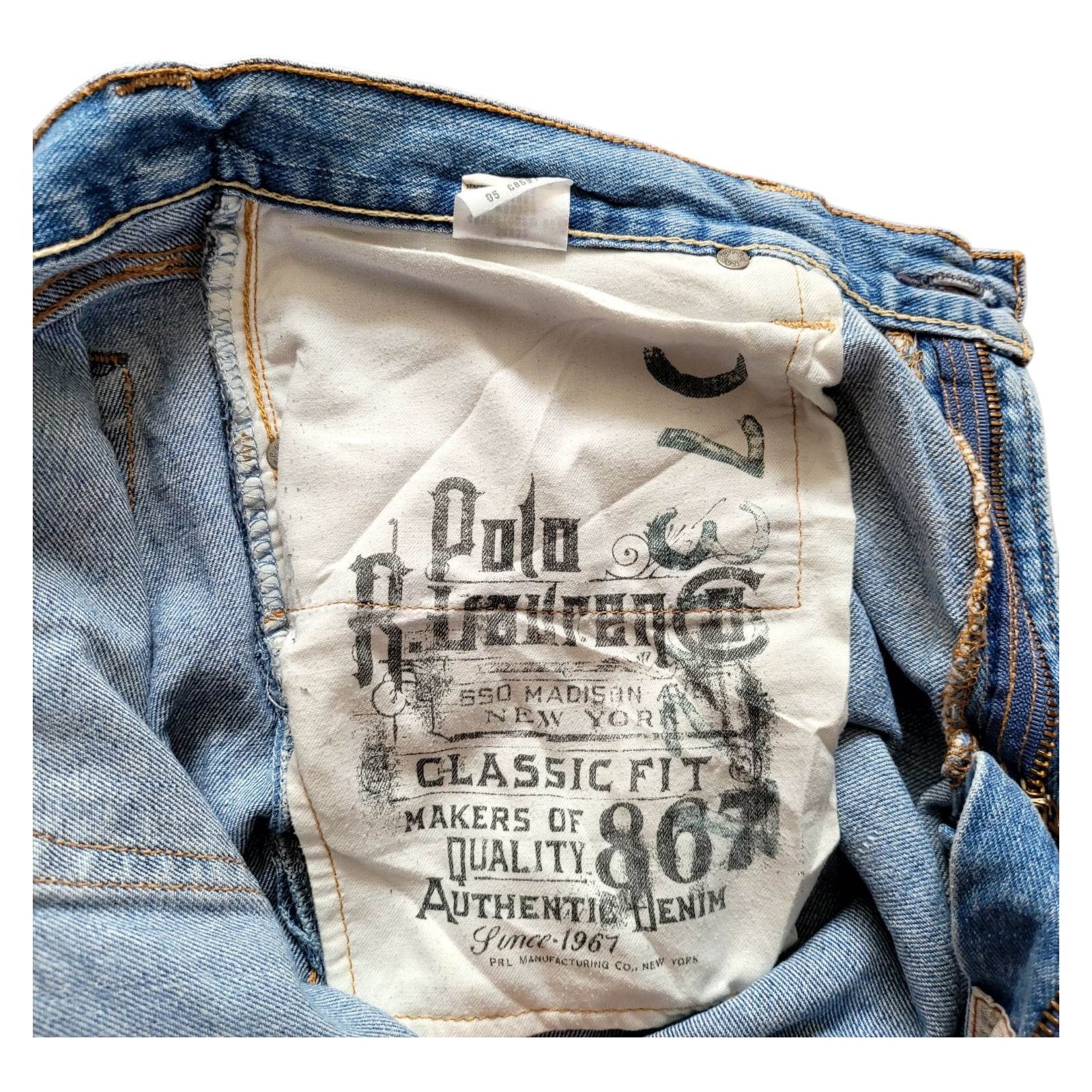 Vintage Polo Classic Fit Jeans – Size 34x32 – Grade A/B - USASTARFASHION