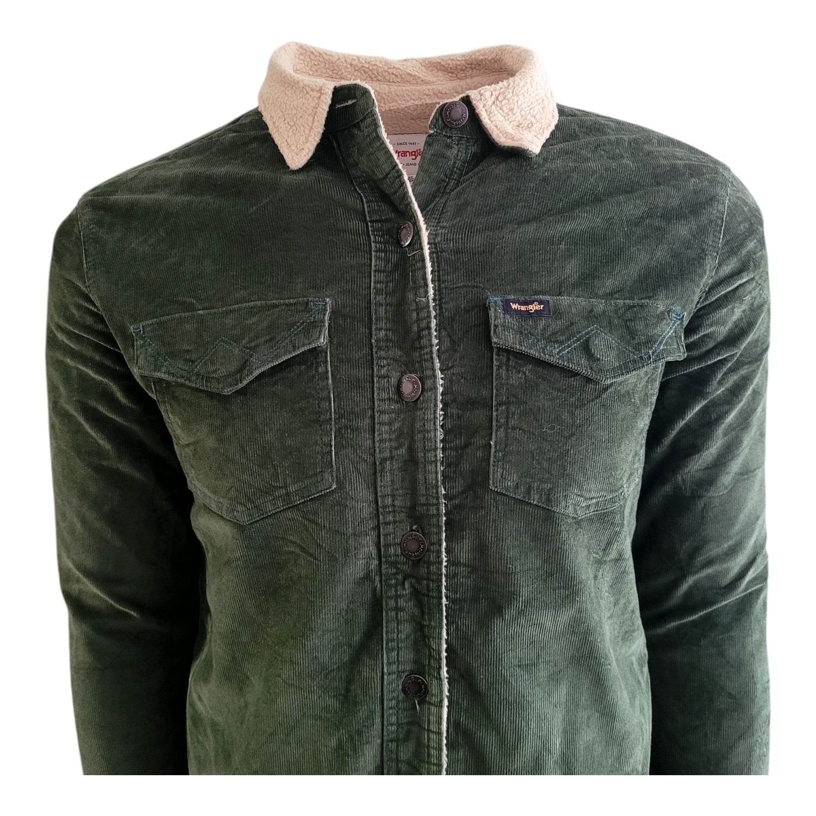 Vintage Wrangler Sherpa Lined Corduroy Jacket – Green, XS - USASTARFASHION