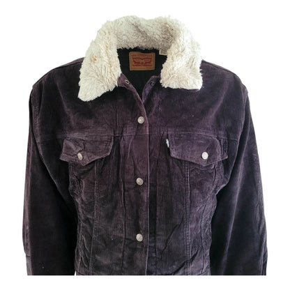 Levi’s Sherpa Lined Corduroy Trucker Jacket – Size L - USASTARFASHION